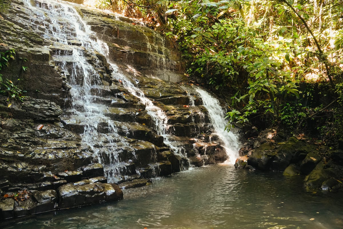 Waterfall in the Costa Rica jungle